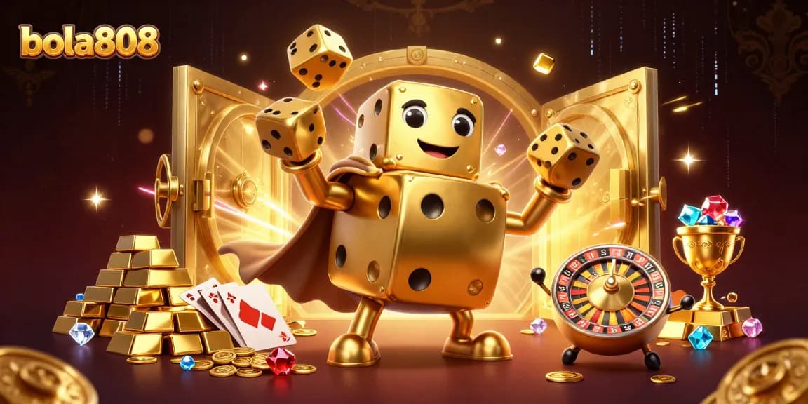 Bettors enjoy the thrill of gambling at bola808 with dynamic golden dice and treasures.