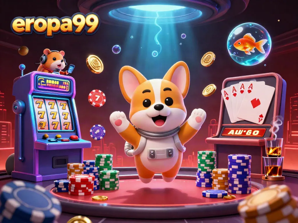 Permainan slot gacor eropa99 dengan astronaut corgi dan karakter unik di kasino luar angkasa