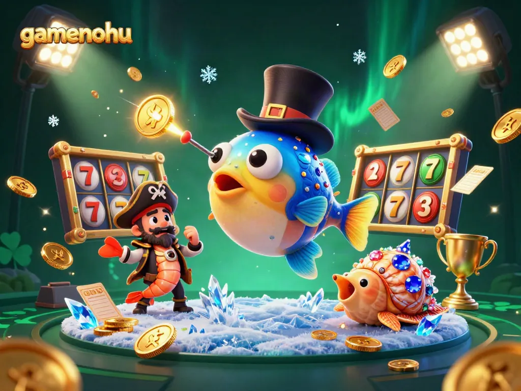 Win with gamenohu as a dazzling anglerfish and friends spread fortunes across vibrant casino reels.