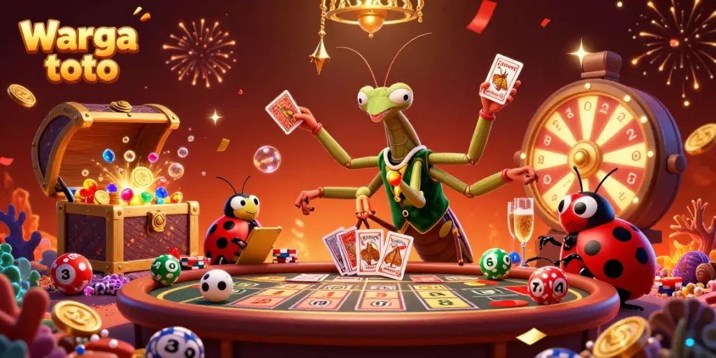 Warga toto menghadirkan suasana lotere yang meriah dengan karakter 3D menangani permainan.