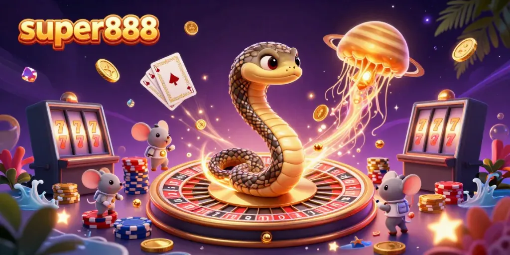 Permainan slot super888 dengan karakter unik dan suasana yang menarik.