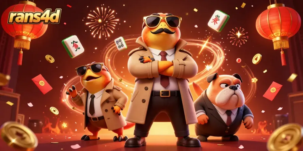 Bocoran togel akurat rans4d ditampilkan dengan ilustrasi raptor dalam jas di kasino