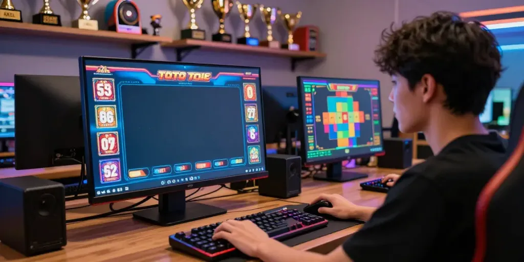 Pengguna ahha4d bermain permainan Toto Togel online dengan antusias di ruang permainan yang nyaman.