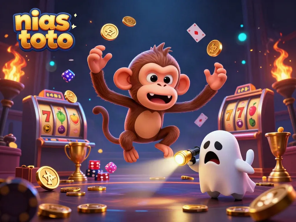 Mengikuti permainan slot dengan nias toto, monyet poltergeist nakal dan anjing pemburu hantu dalam kasino yang angker.
