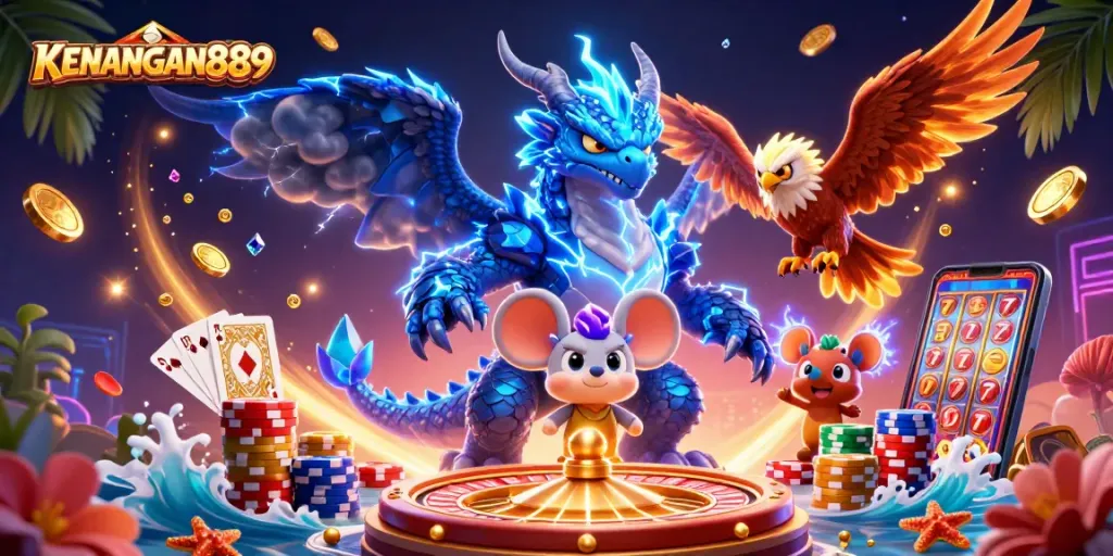Experience thrilling action with KENANGAN889 as the thunder dragon and wind hawk lead the casino adventure.