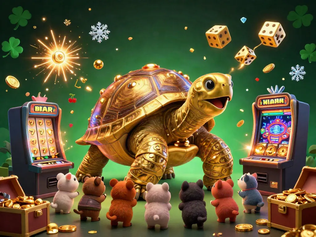 Engage in gaming excitement with TUTITOTO featuring animated characters and casino elements.