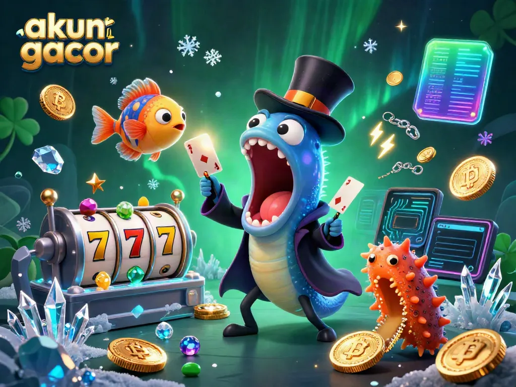 Aksi menang akun slot gacor dalam ilustrasi 3D yang menarik.